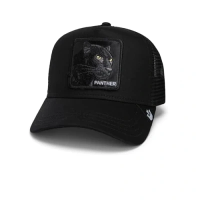 Bild av Goorin Bros. The Farm Unisex original justerbar snapback truckerkeps, Svart (The Black Panther), en storlek, (Panther), one size