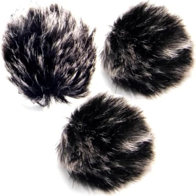 Bild av Nicama Universal Furry Outdoor Microphone Deadcat Windscreen Muff för alla Lavalier Mikrofoner 2 Pack
