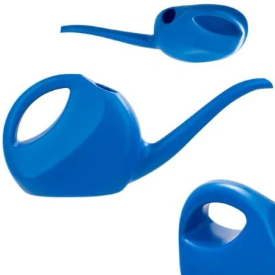 Bild av KADAX Liten vattenkanna 2L, trädgårdsvattenkanna i plast, blomsprinkler med lång pip för inomhus och utomhus, hem, trädgård, vattning (blå)