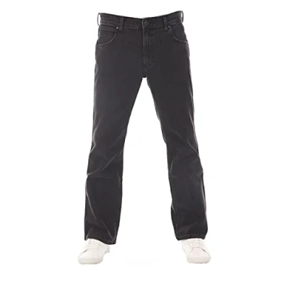 Bild av Wrangler herrjeans bootcut Jacksville byxor jeansbyxor män bomull denim stretch Svart blå w30 w31 w32 w33 w34 w36 w38 w40 w42 w44, ut (Wss5ht62d), 31W x 34L