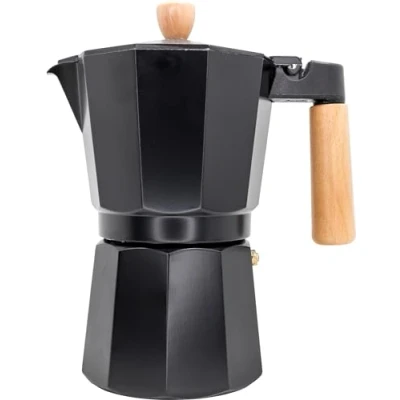 Bild av NERTHUS FIH 1253 Italiensk kaffebryggare med 9 koppar design svart trä