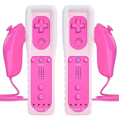 Bild av TechKen Controller för Wii med Motion Plus och Nunchuck styrenhet, fjärrkontroll, Nunchuk kontroll, Vernbedinung, Remote ersättning Wii/WiiU konsol