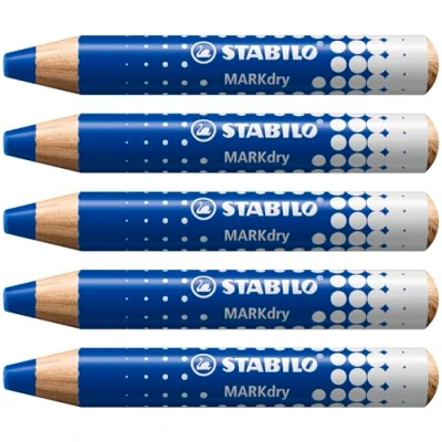 Bild av Whiteboard och blädderblock Stabilo MarKdry 5 pack blå