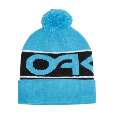 Bild av Oakley Blå Pom Beanie Factory Cuff Bright Blue @ Hatstore