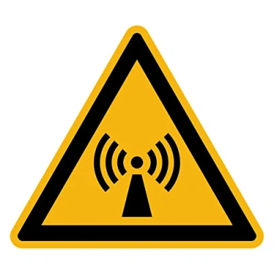 Bild av Danger Warning NF ISO7010 klistermärke laminerad och UV resistent icke joniserande strålning 35 x cm