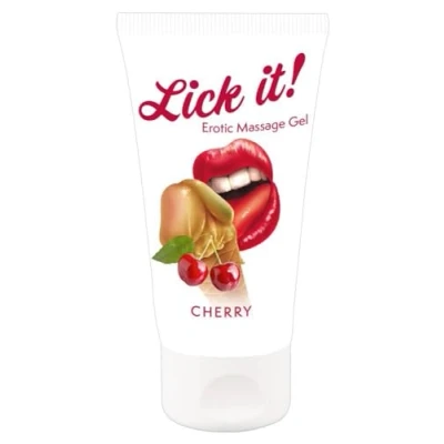 Bild av Lick It! Erotisk massagegel Körsbär