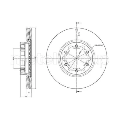 Bild av METELLI 23 1178 Disque de frein 290,0 26,0 6 96,0 ventilé NISSAN: Cabstar, Cabstar E Сamion à Plateau / Сhâssis, NT400