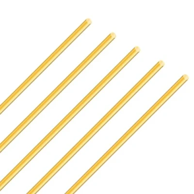 Bild av iMeistek Mässingstavar 4 mm diameter, 250 längd mässing massiv rund stång för handtagsstift, gör det själv hantverk (5 st)