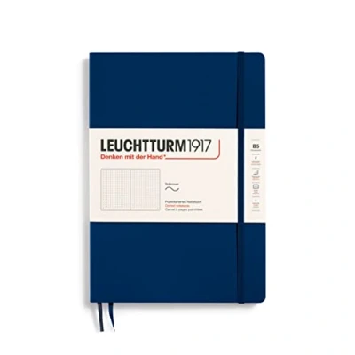 Bild av LEUCHTTURM1917 Dotted 349301 Anteckningsbok, Mörkblå, Vit, 25.2 x 17.6 1.19 cm