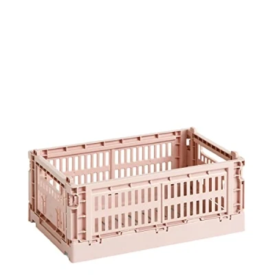 Bild av Hay Transportlåda Colour Crate S tillverkad av återvunnen polypropen i färgen Blush