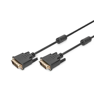 Bild av DIGITUS DVI anslutningskabel, (24+1), 2 x ferrit St/St, 5,0 m, D Dual Link svart