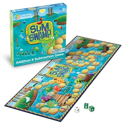 Bild av Learning Resources Sum Swamp Addition och Subtraktion Spel 8 Stycken Set