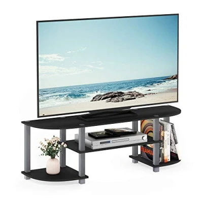 Bild av Furinno Turn S Tube Wide TV Entertainment Center, enhet, stativ, svart/grå