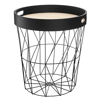 Bild av Atmosphera INRE CREATM 157144B kaffebord färg kumi svart med avtagbar bricka, ingenjörsträ, cm