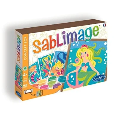 Bild av Sentosphère Sjöjungfruar, 3908806, sandbilder, kreativt set för barn, Sablimage, pysselset med bildram