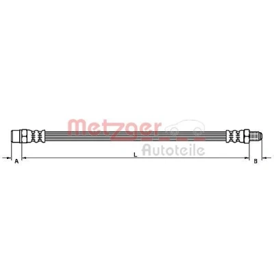 Bild av METZGER 4110791 Flexible De Frein 303 VOLVO: S60 I, V70 2