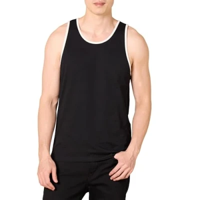 Bild av Amazon Essentials Men&#039;s Linne smal passform, Svart/Vit, XL