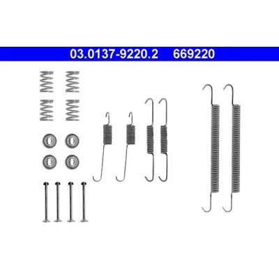 Bild av ATE 03.0137 9220.2 Kit d&#039;accessoires, mâchoire de frein CITROËN: Berlingo / First I, I Van, Xsara Picasso