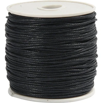 Bild av Bomullssnöre Vaxat 1 mm x 40 m Svart