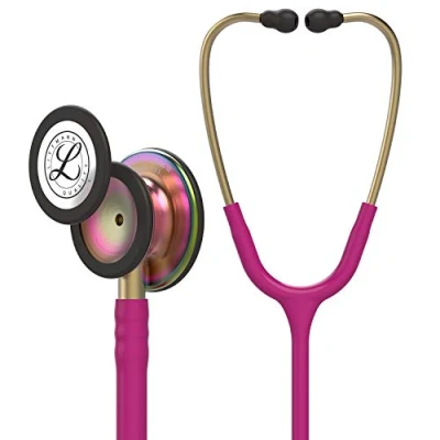 Bild av 3M Littmann Classic III Övervakningsstetoskop, regnbågsfinish, hallonröd slang, 67,5 cm, 5806
