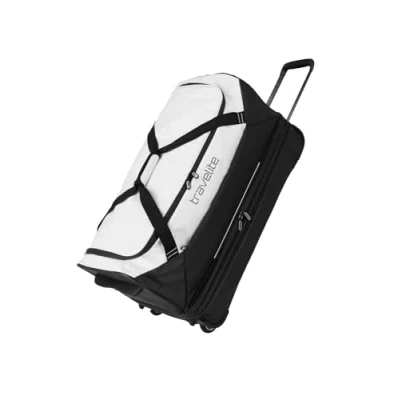 Bild av Travelite Basics Rullresväska av vattenavvisande material, 70 cm/119 Liter (inklusive volymutvidgning), Vit, cm / 119 (inkl. Volumenerweiterung), material
