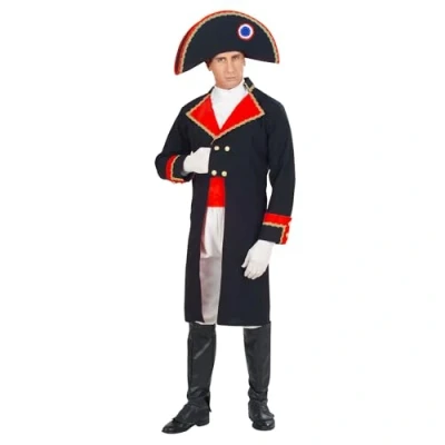 Bild av Widmann Kostym Napoleon, jacka, jabot, byxor, bälte, stövelöverdrag, hatt, temafest, karneval