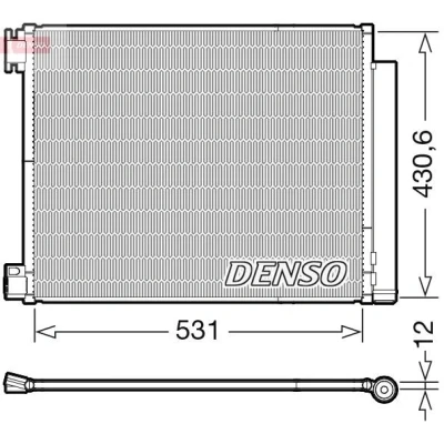 Bild av DENSO DCN23039 Condenseur De Clim avec déshydrateur R 134a RENAULT: Megane 4, Talisman Berline, Scénic IV