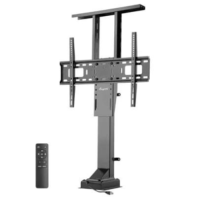 Bild av EasyLife TV lyft/TV golvstativ elektriskt med fjärrkontroll, 37 till 65 tum, VESA fäste upp 600 x 400 för LCD/OLED TV, bildskärm, smartboard (svart)