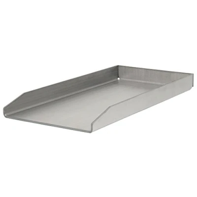 Bild av BBQ TORO Grillplatta i rostfritt stål, Plancha, rektangulär, 26 x 43,4 cm, universal och massiv, grillplatta, stekplatta för kol, gagrill mycket mer