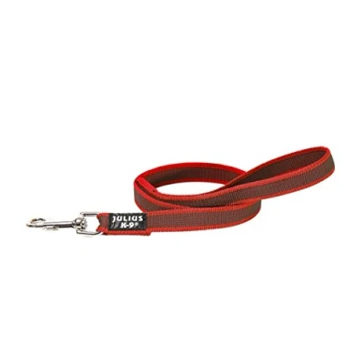 Bild av Julius K9 C&amp;G Super grip leash red/grey 20mm/1.0m with handle