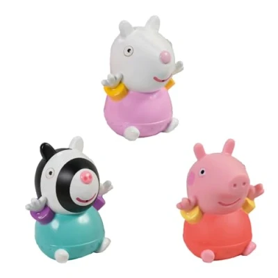 Bild av Toomies E73413 Peppa and Friends Squirters, mjuk beröring klämbara badleksaker, vattenekorter lekset, flerfärgad, liten