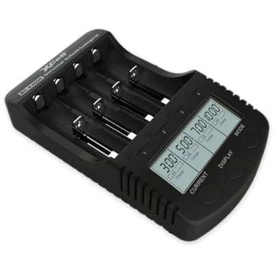 Bild av XCell Snabbladdare BC X4000 med LCD skärm (L x B H 157 92 33 mm, strömförsörjning 100240 V, 300/500/700/1000 mA, outrustad, kompatibel NI MH/NI Cd/Li Ion) 141863