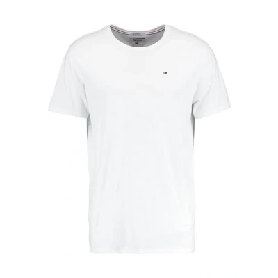 Bild av Tommy Jeans herr Tjm Xslim Jersey Tee Dm0dm04411 T shirt, Vit (klassisk vit), XXL