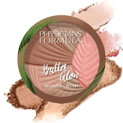 Bild av Physicians Formula Butter Glow Bronzer + Rouge, 2 i 1 Krämig Bronzerpulver med Berikad en Illuminerande &amp; Fuktgivande Smörblandning, Hälsosam Glöd