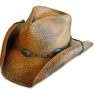 Bild av Stars &amp; Stripes stråhatt västernhatt cowboyhatt &quot;röd kjol&quot; storlek M, BRUN, M