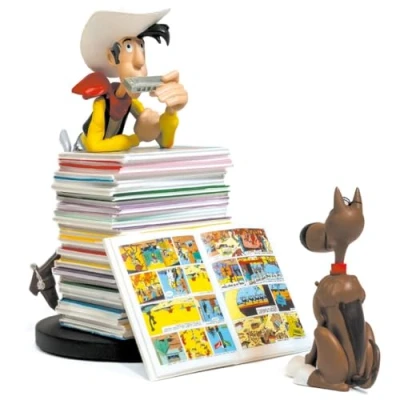 Bild av Lucky Luke und Rantanplan Bücherstapel