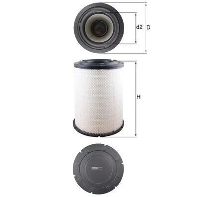 Bild av MAHLE ORIGINAL LX 4139 Filtre à air 442,5 303,7 Cartouche filtrante SCANIA: 4 series, P,G,R,T series