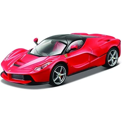 Bild av Bauer Spielwaren Bburago Ferrari LaFerrari: högkvalitativ modellbil i skala 1:43, Signature Edition, hårt fodral, 10 cm, röd (18 36902), blandade färger