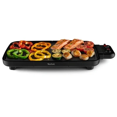Bild av Tefal Plancha Booster Elektrisk Plancha, 2 200 W, matlagningszoner, justerbar termostat, stor matlagningsyta, non stick beläggning, termo plats, diskmaskin juicebehållare CB642800