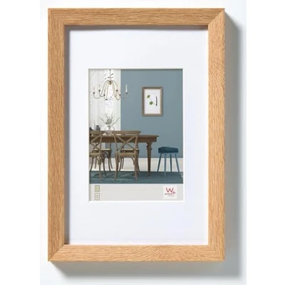 Bild av walther design tavelram ljus ek 50 x 70 cm med passepartout, Fiorito träram EF070E