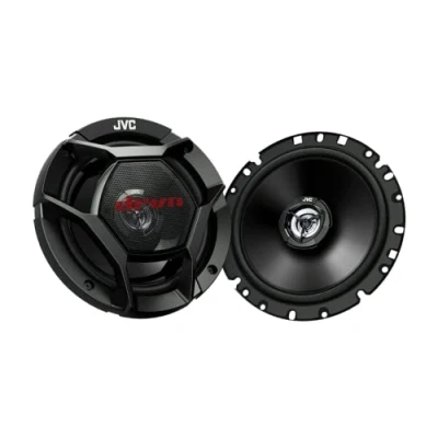 Bild av JVC CS DR1720 koaxialhögtalare med 2 vägs 17 cm, 250 W/RMS effekt 50 W, ljudtryck: 89 Db/W.m, cm mikrofon/kolkon, hybrid surround, svart