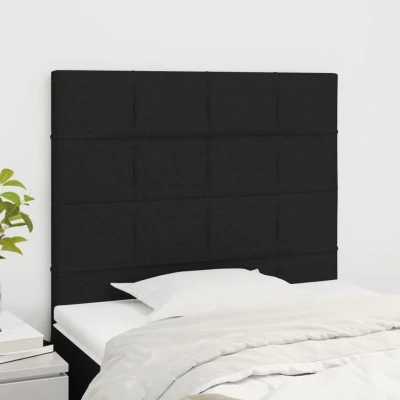 Bild av vidaXL Huvudgavlar 2 st svart 90x5x78/88 cm tyg, huvudgavel, gavel, massiv huvudgavlar, gavlar, massiva sänggavel i tyg