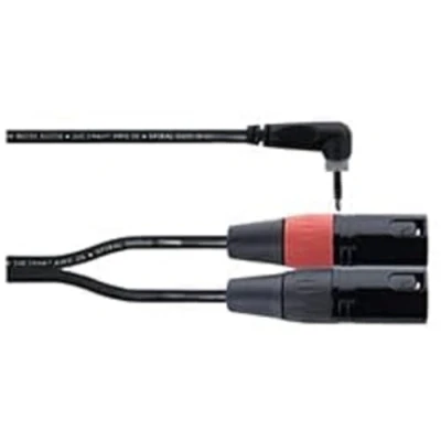 Bild av Vinklad minijack bandkabel / 2 XLR hane 1 m