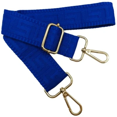 Bild av Justerbar färgglad axelrem för damväskor blå safir, 80130 cm väska rem med guld karbinhake, hållbar crossbody väska, gitarr, moderna väskor tillbehör, 3,8 cm, 1310