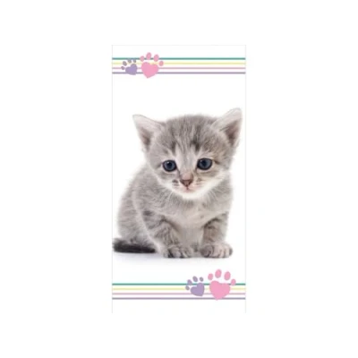 Bild av APTEX duschhandduk badhandduk handduk strandhandduk med katt 70 x 140 cm, flerfärgad