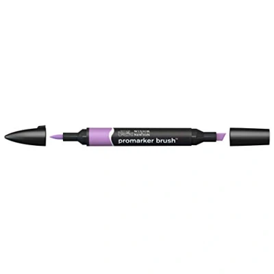 Bild av Winsor &amp; Newton 0204167 penselmärkpennor (för ritningar, kalligrafi, design och layouter, randfri ritning med kil penselspets) ametist