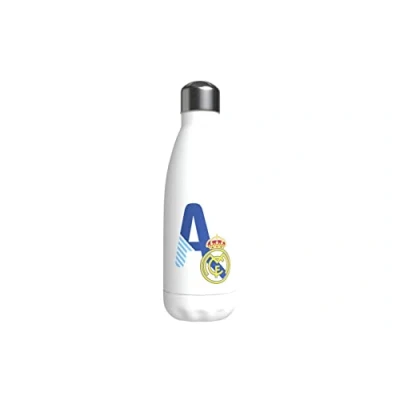 Bild av C Y P 550ml Real Madrid rostfritt stål anpassad flaska, Silver, Design Brev A