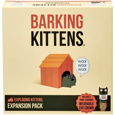 Bild av Exploding Kittens Barking Expansionspaket från Kortspel för vuxna tonåringar och barn roliga familjespel (engelska upplagan)
