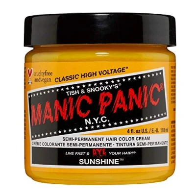 Bild av Manic Panic Sunshine Classic Creme, Vegan, Cruelty Free, Yellow Semi Permanent Hair Dye 118ml
