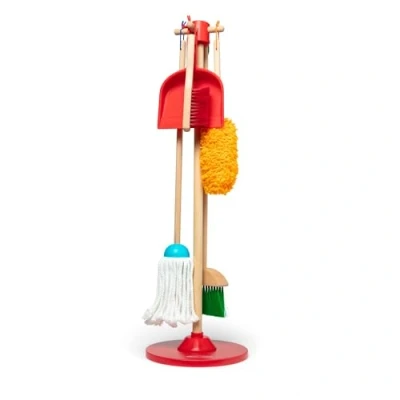 Bild av Melissa &amp; Doug Låt oss leka hus! Damma, sopa och moppa Träleksak för barn Låtsaslek Leksaker Montessori Leksak Aktivitetsleksak 3 år Present till pojke flicka